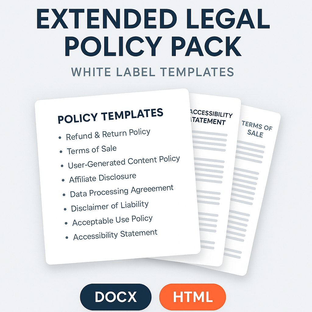 White-Label Website Legal Policies for sale